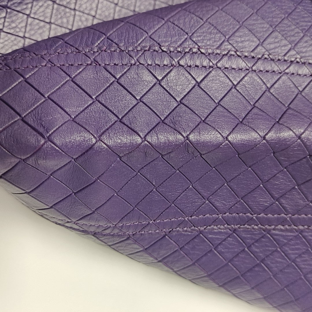 Calfskin Tote Bag Purple