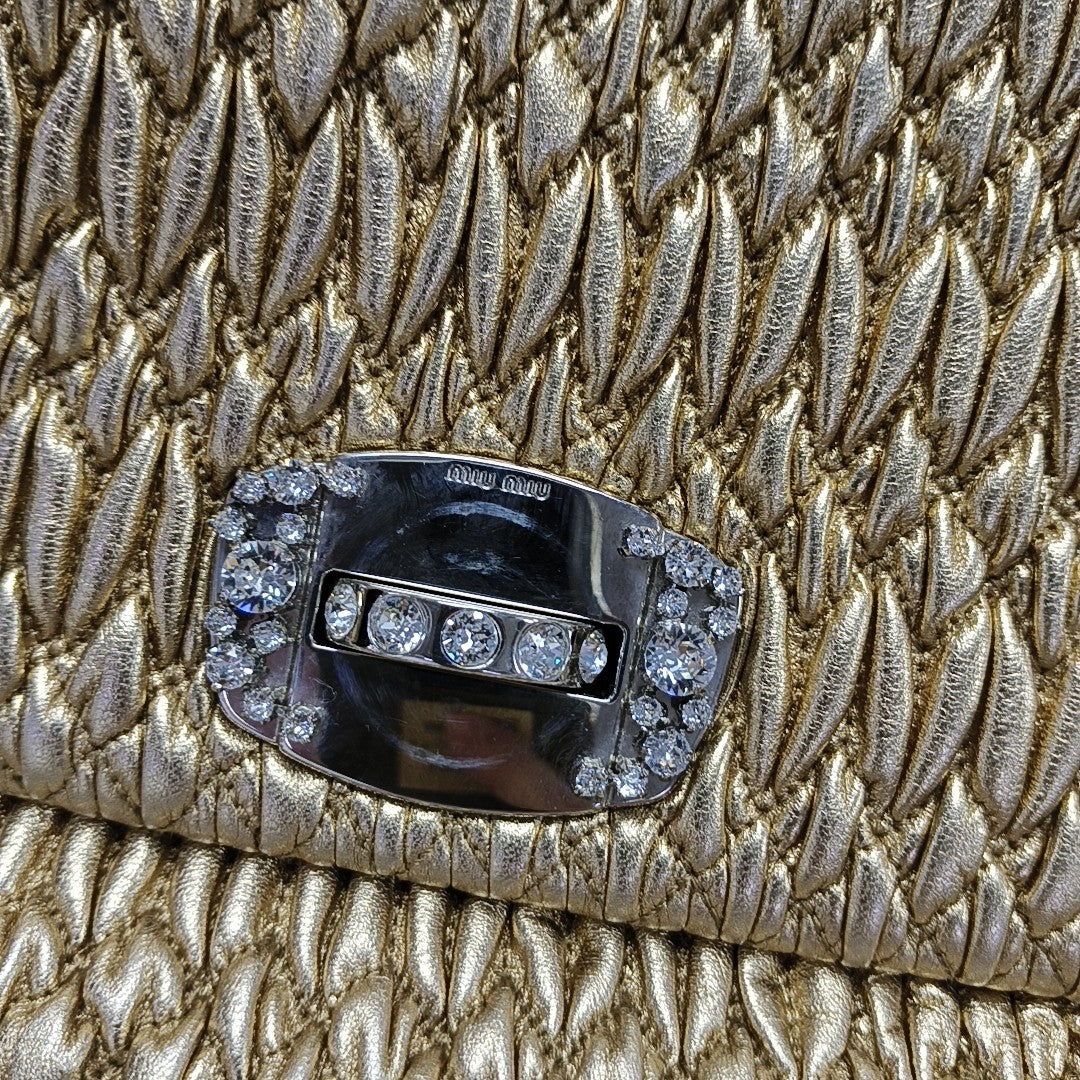 Crystal Lambskin Gold