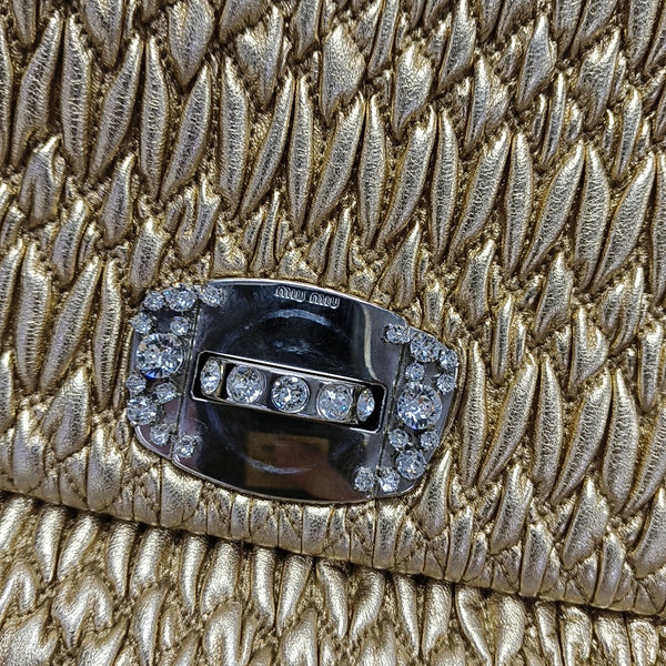 Crystal Lambskin Gold