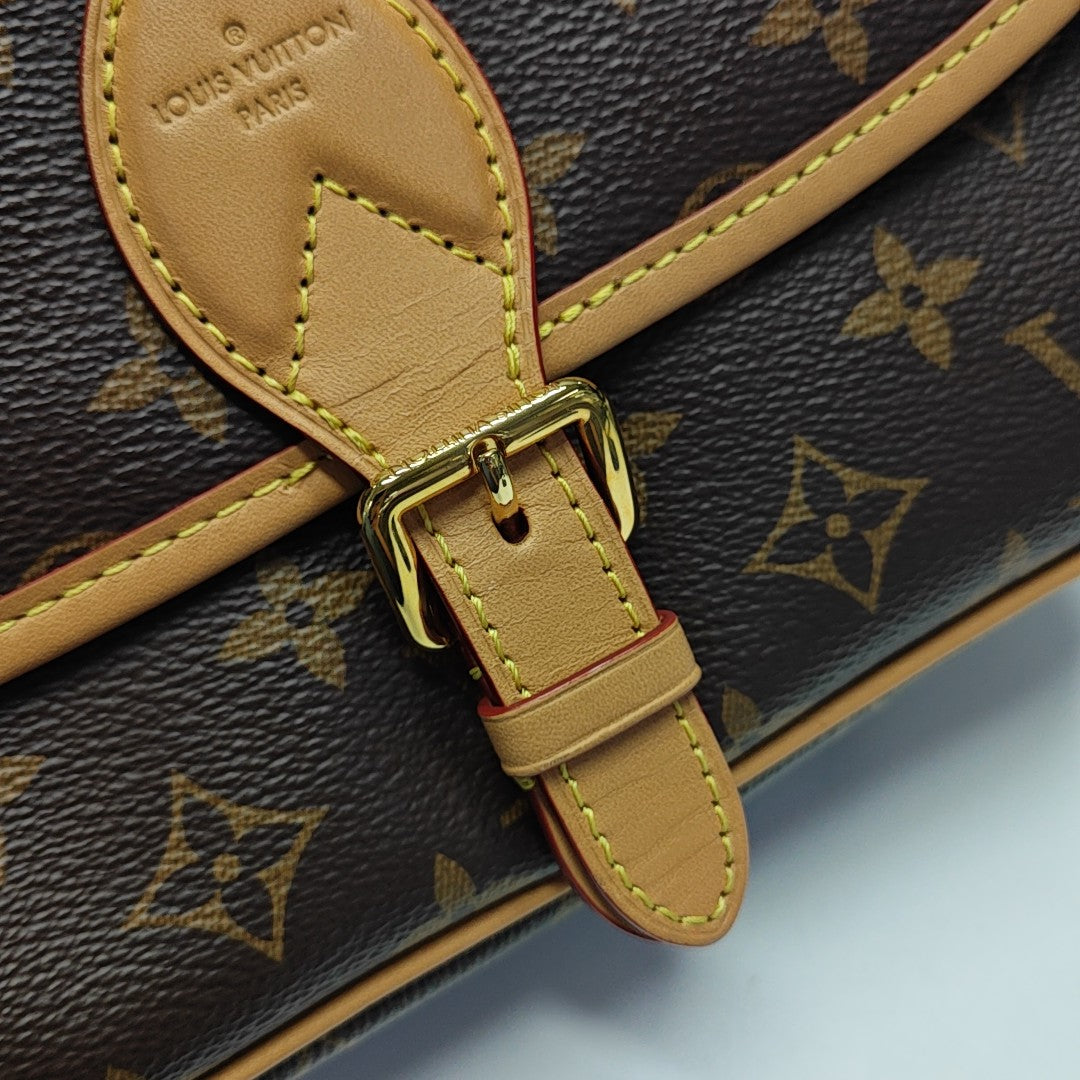 DIANE Monogram Coated Canvas Brown