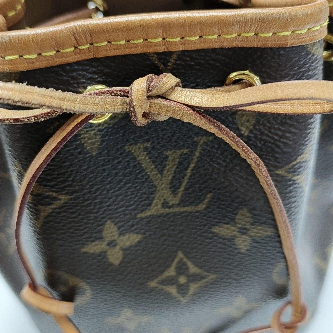 NÉONOÉ Nano Monogram Coated Canvas Brown