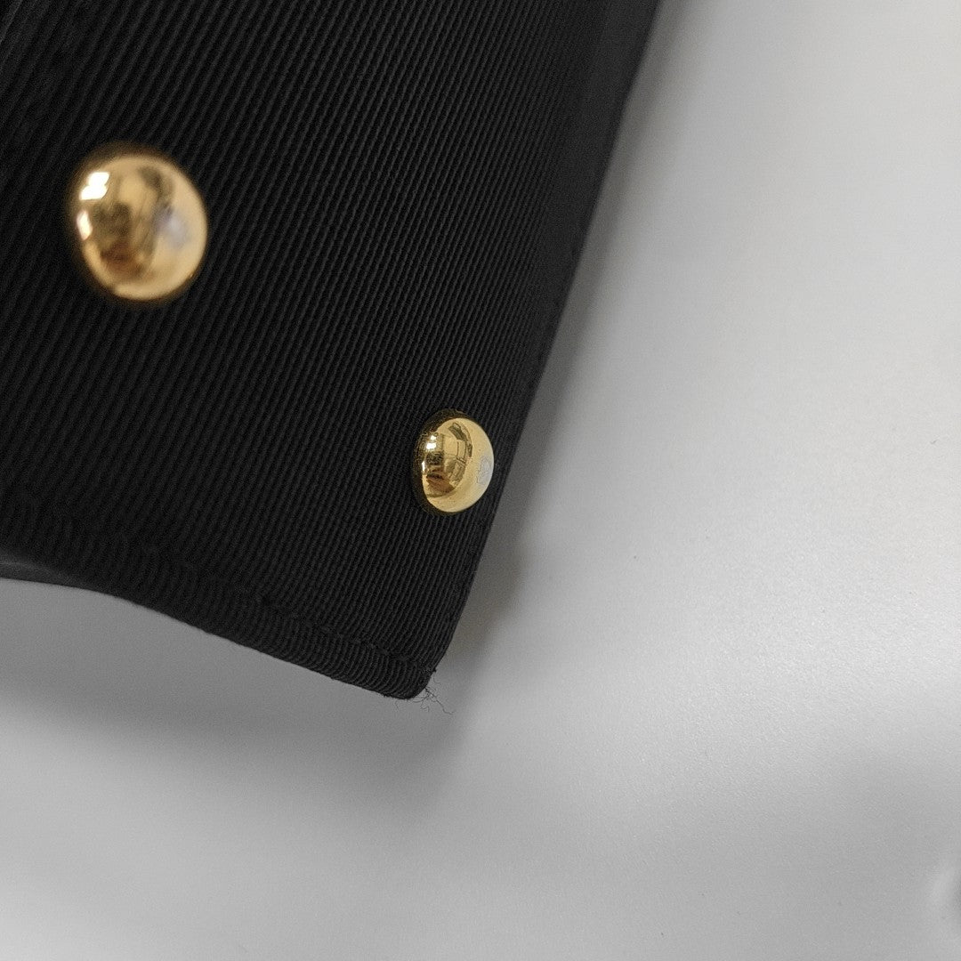 Fabric Top Handle Bag Black