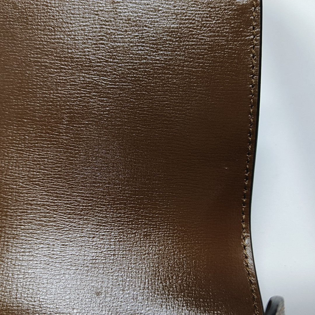 Authenticated pre-owned  Horsebit 1955 Mini Coated Canvas Beige - Shoulder Bag at Looply