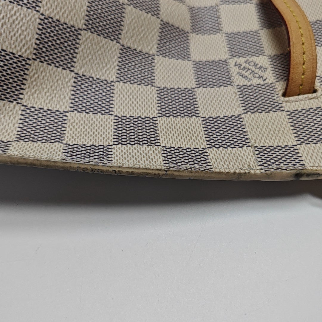 GIROLATA GM Damier Azur Coated Canvas White