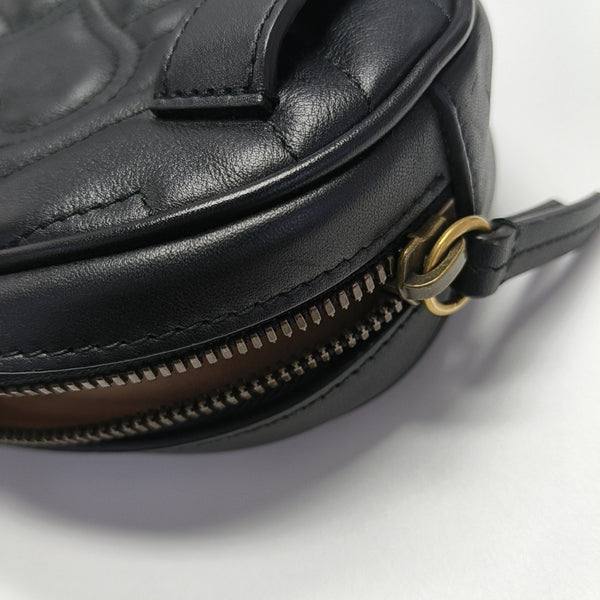 GG Marmont Super Mini Quilted Calfskin Black