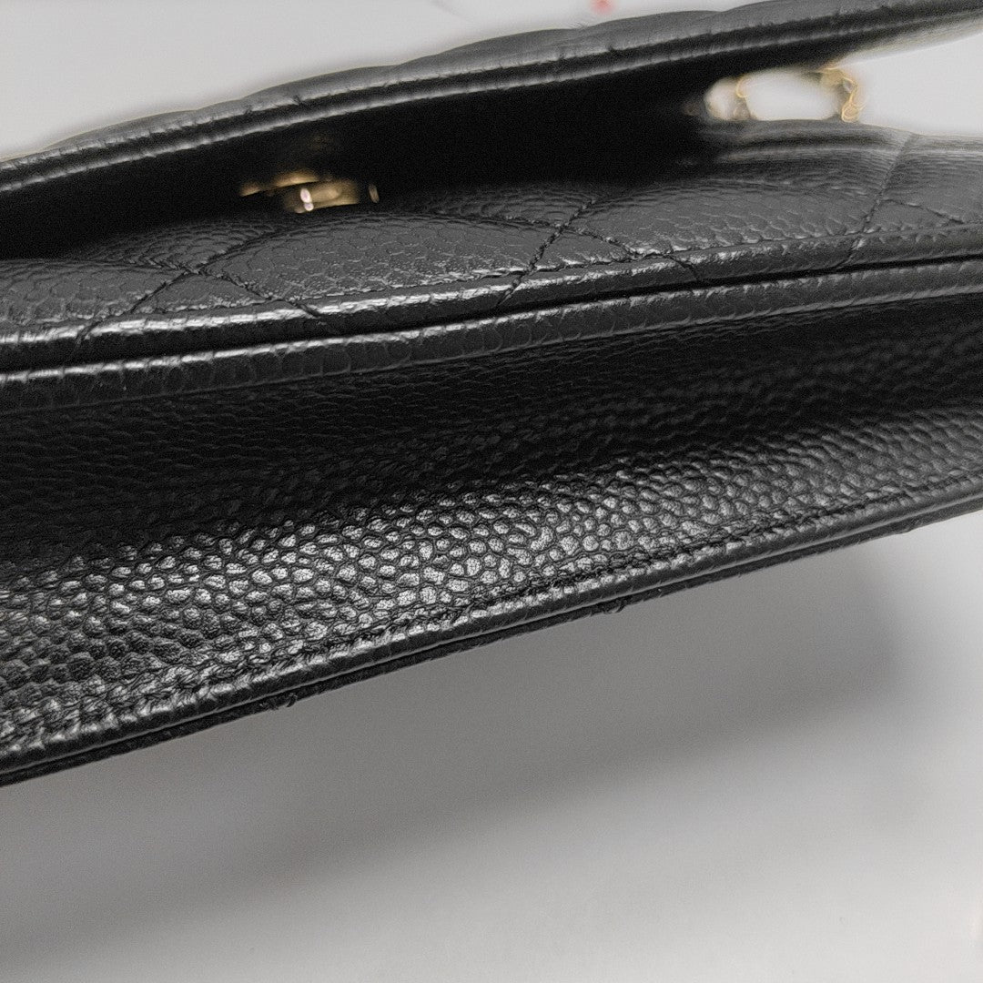 WOC Quilted Grained Calfskin Black