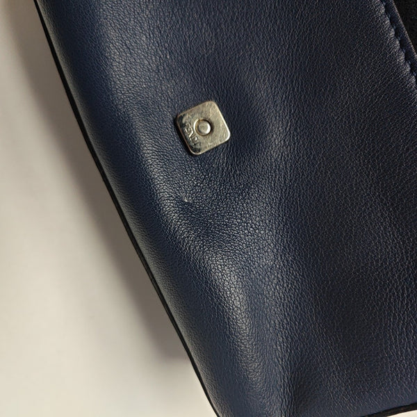 Calfskin Shoulder Bag Blue