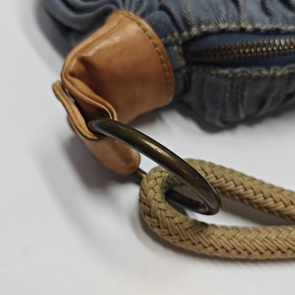 Denim Top Handle Bag Blue