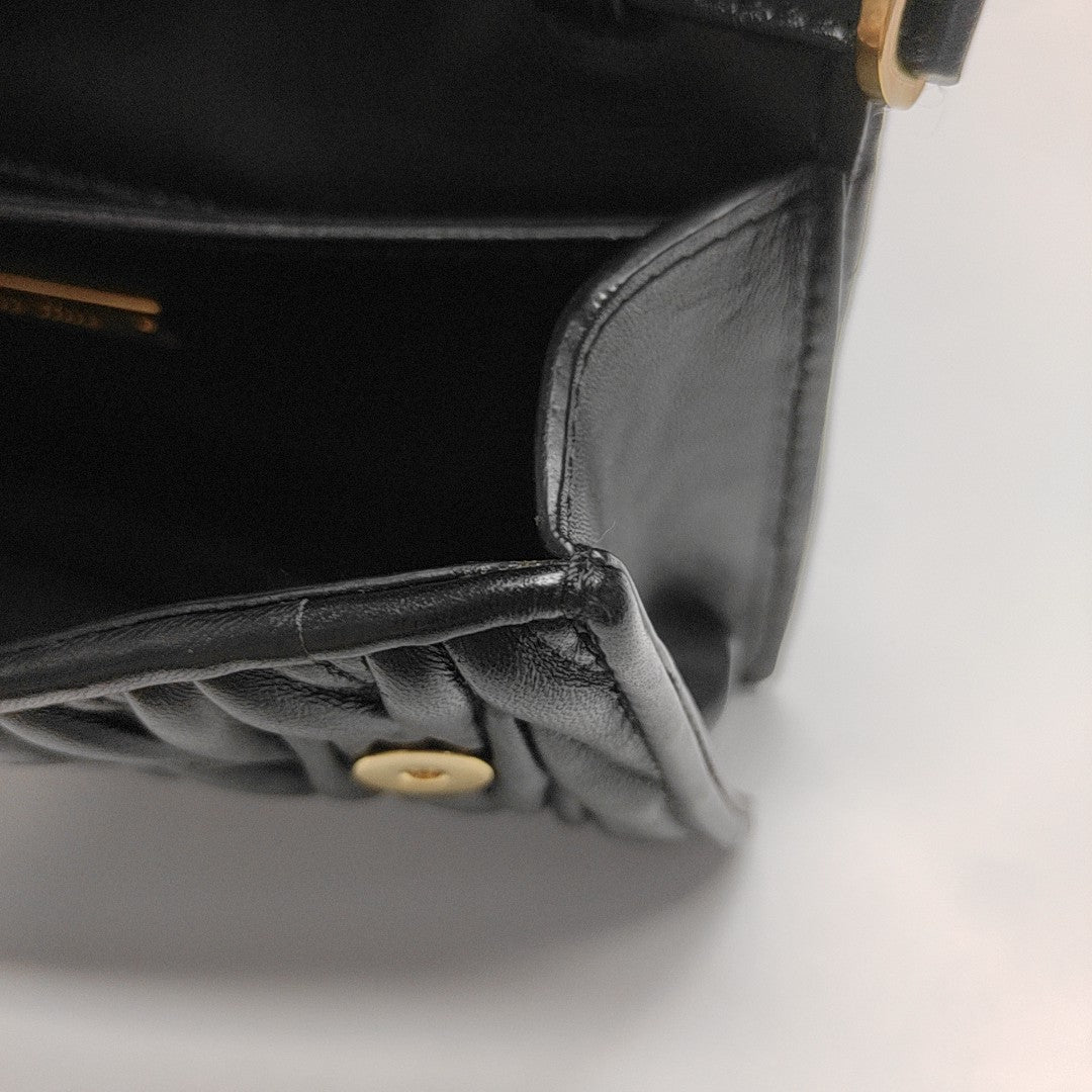 Matelassé Quilted Lambskin Black