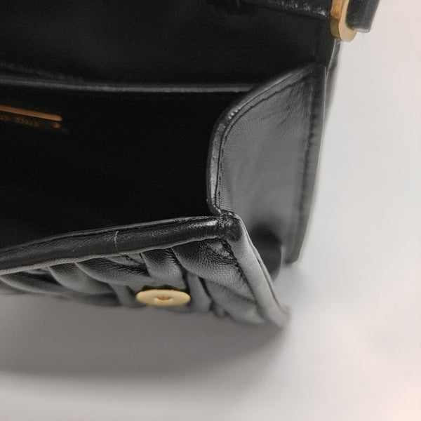 Matelassé Quilted Lambskin Black
