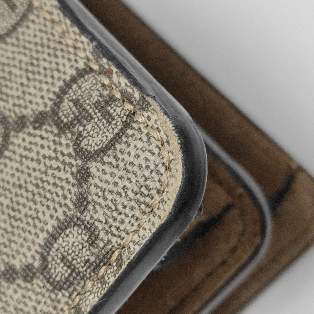 Dionysus Small Monogram Coated Canvas Beige