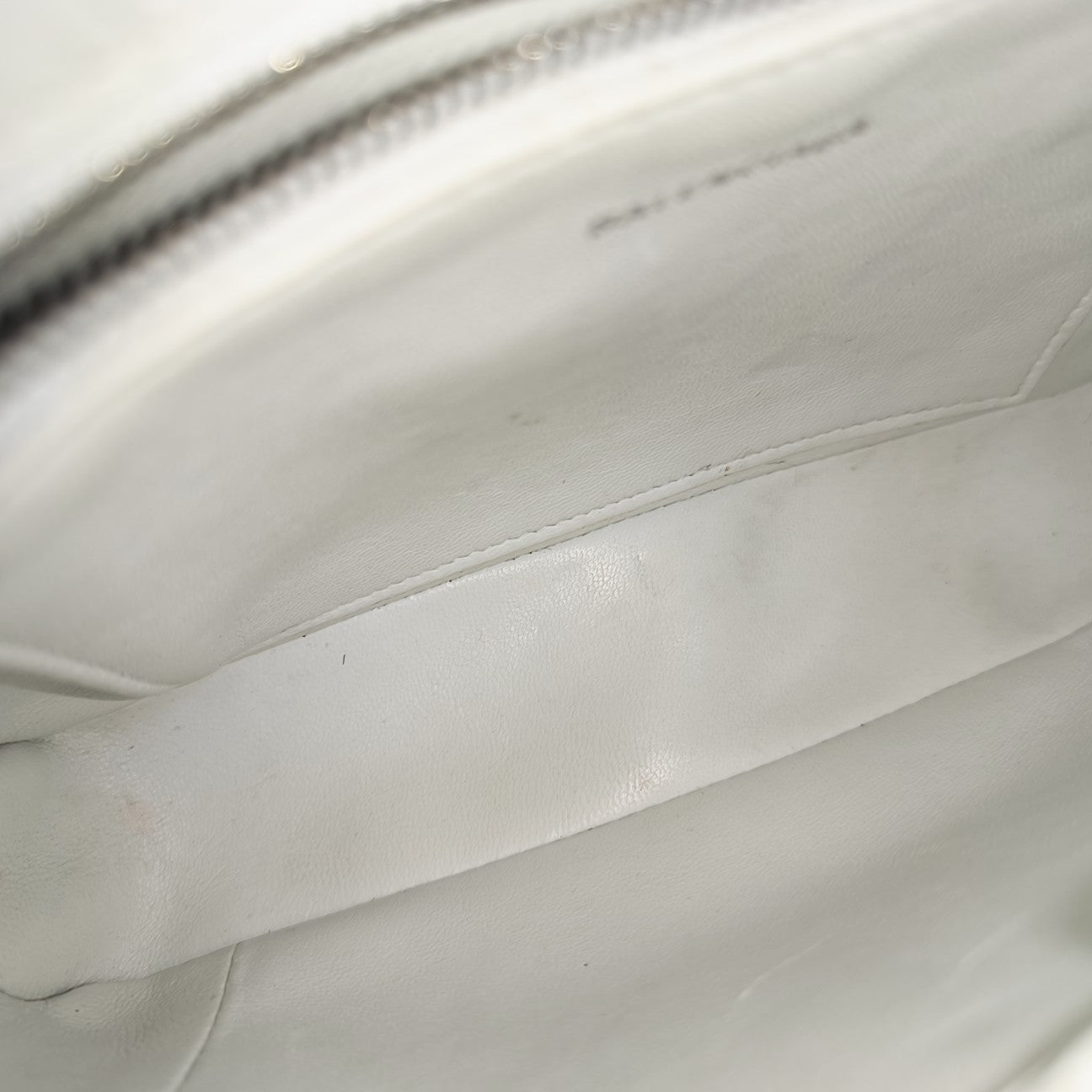 Calfskin Shoulder Bag Small White