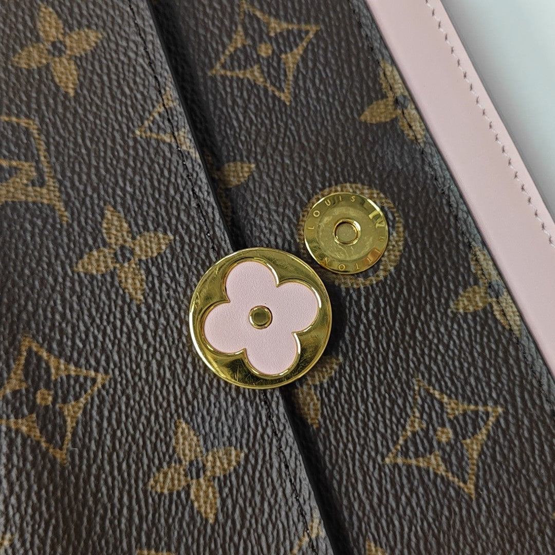FLORE Monogram Coated Canvas Brown