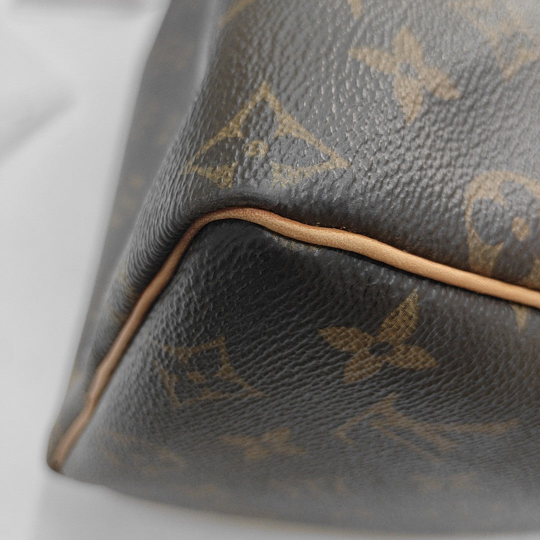 SPEEDY 25 Monogram Coated Canvas Brown