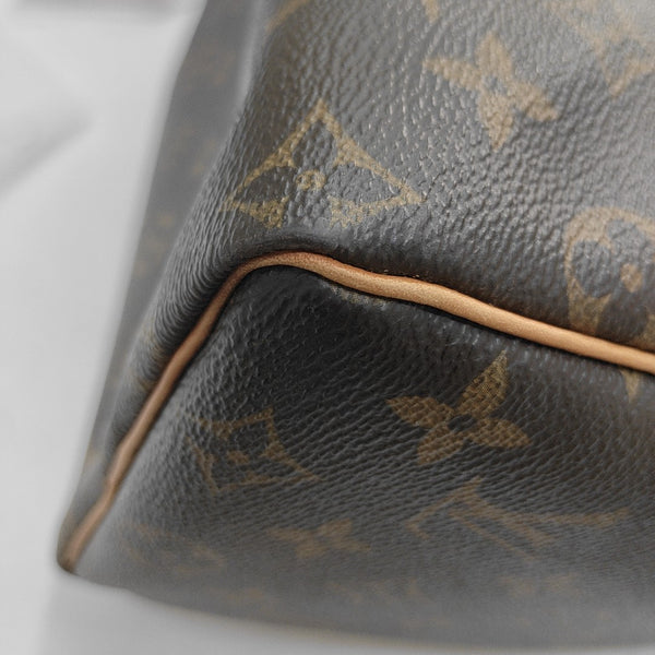 SPEEDY 25 Monogram Coated Canvas Brown