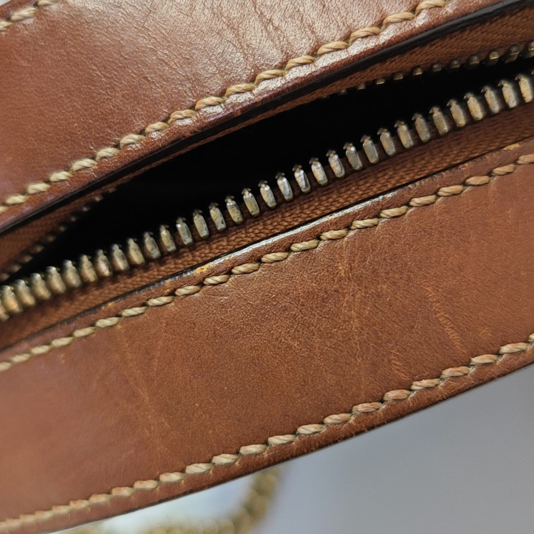 Monogram Coated Canvas Shoulder Bag Beige