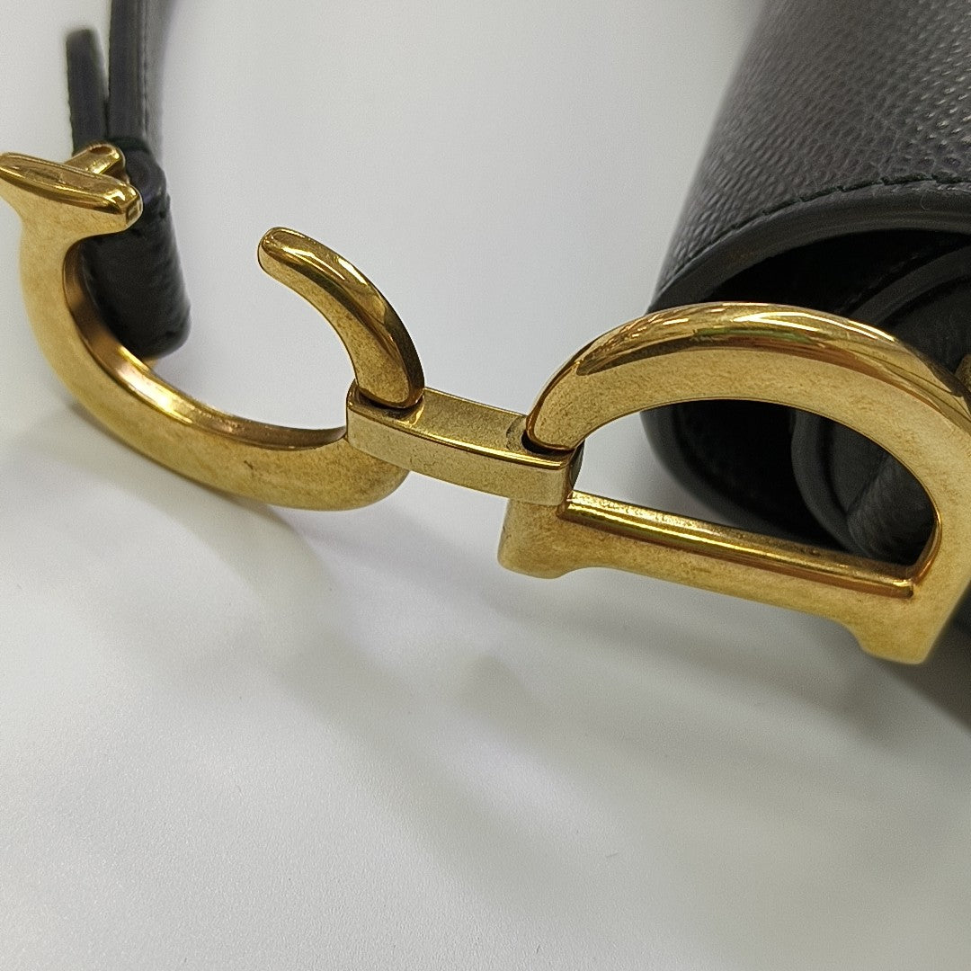 Saddle Mini Calfskin Black