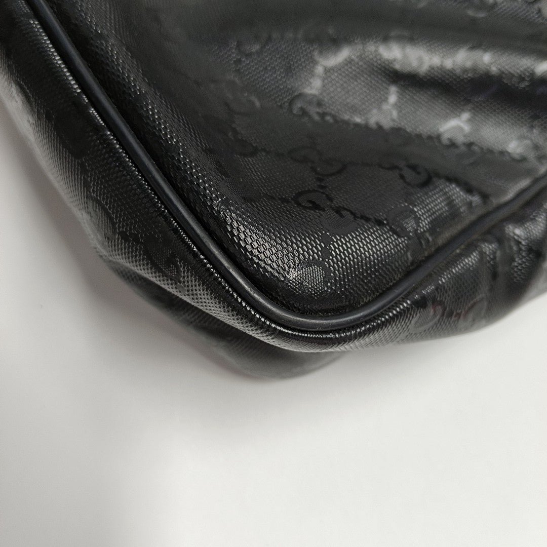 GG Imprime Messenger Monogram Coated Canvas Black