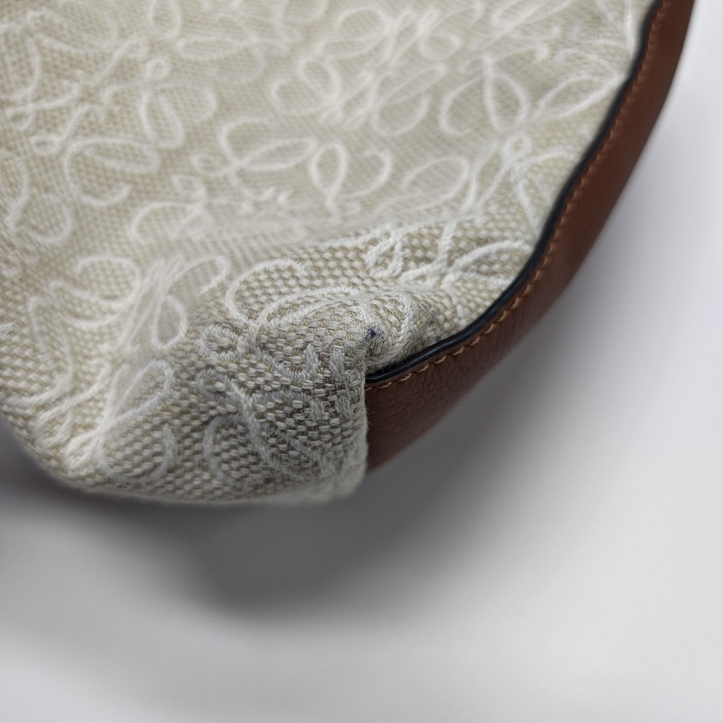 Monogram Canvas Shoulder Bag Beige