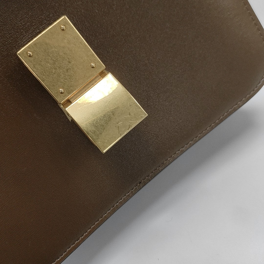 CLASSIC BOX Small Calfskin Brown