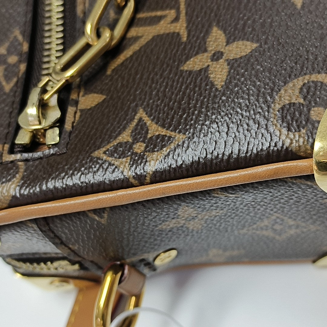 SOFT TRUNK Mini Monogram Coated Canvas Brown