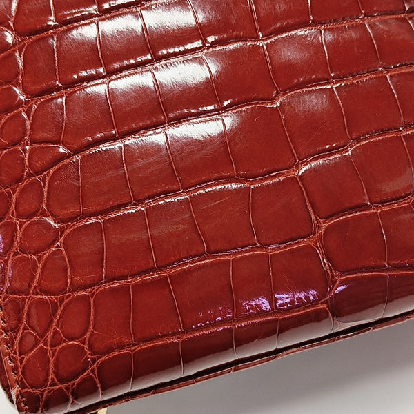 Lady Dior Mini Crocodile Red