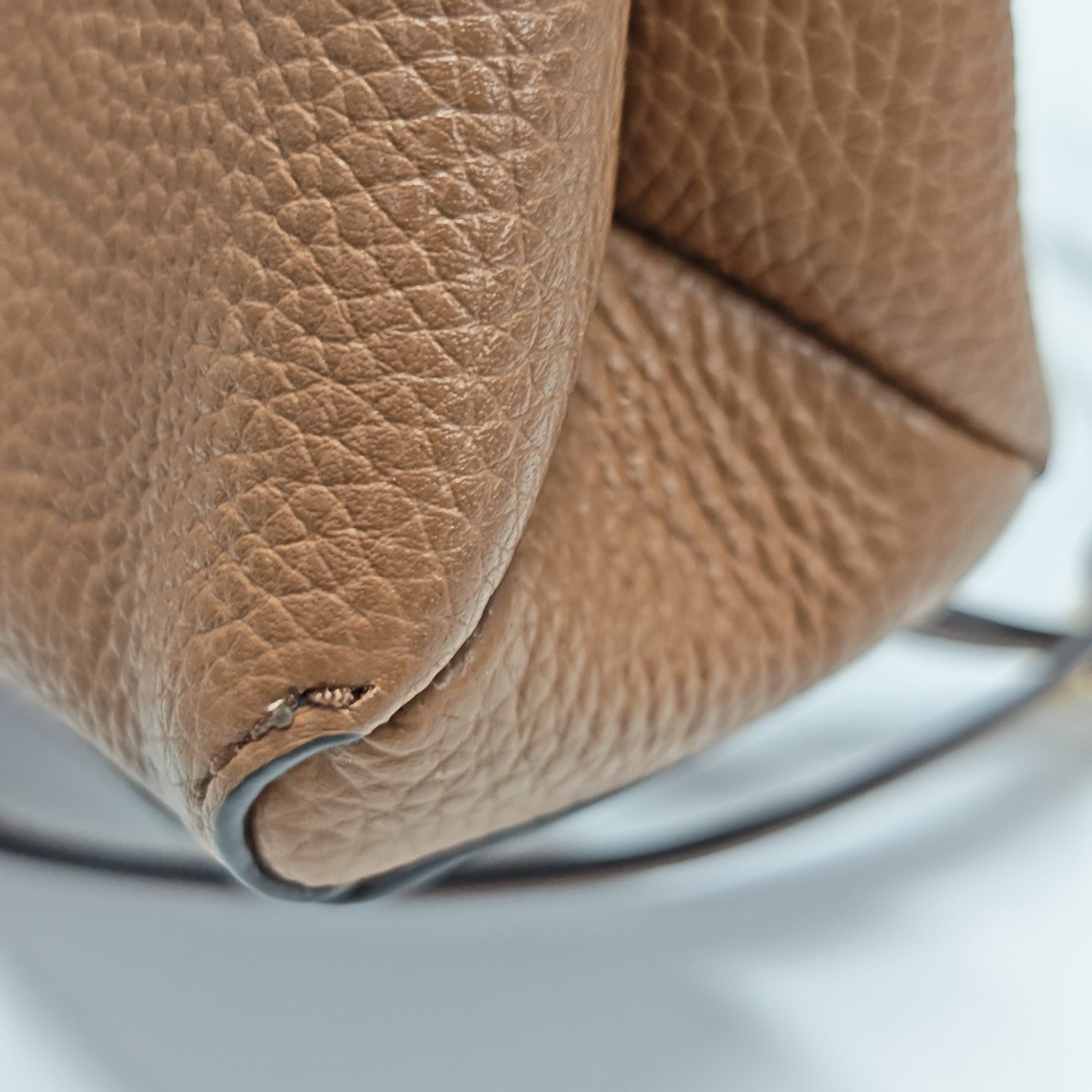 Calfskin Shoulder Bag Brown