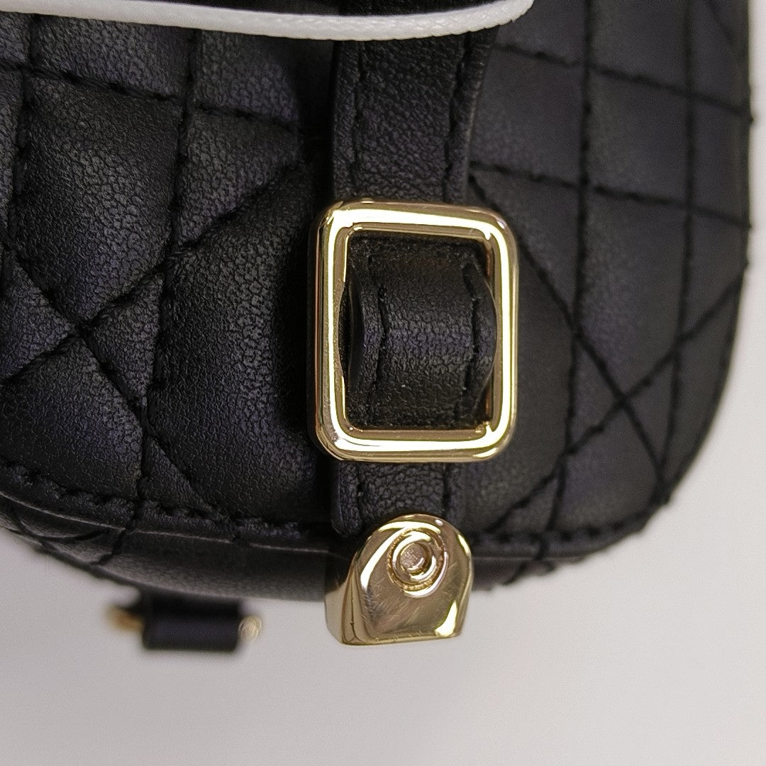 Lady Dior Super Mini Cannage Lambskin Black