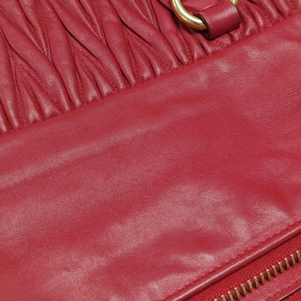 Avenue Quilted Lambskin Red