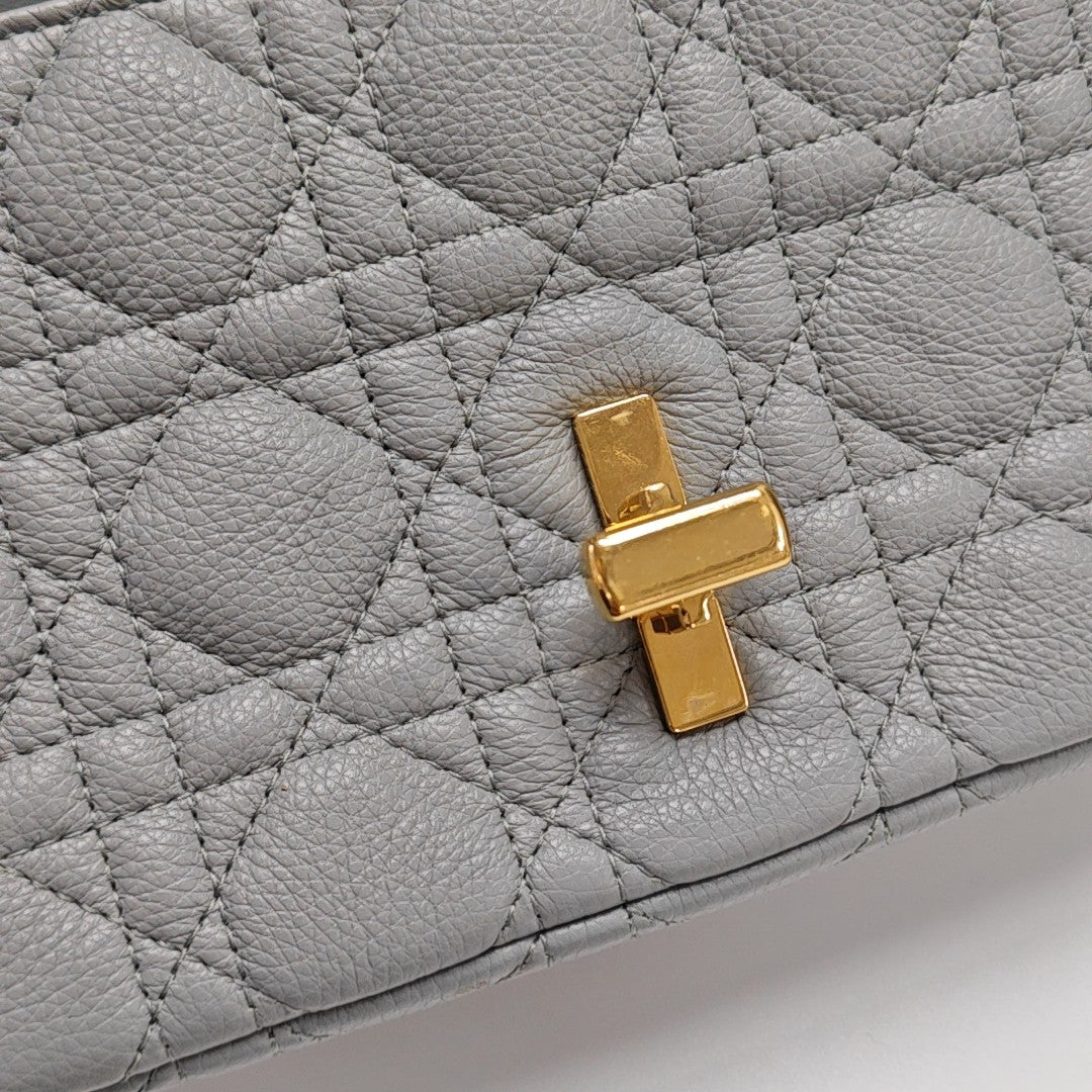 Dior Caro Small Cannage Calfskin Blue