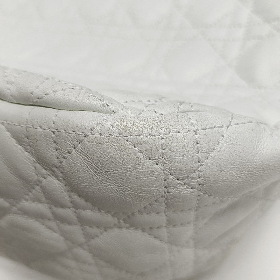 Cannage Lambskin Top Handle Bag White