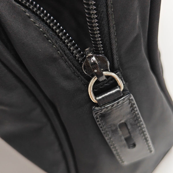 Nylon Top Handle Bag Black