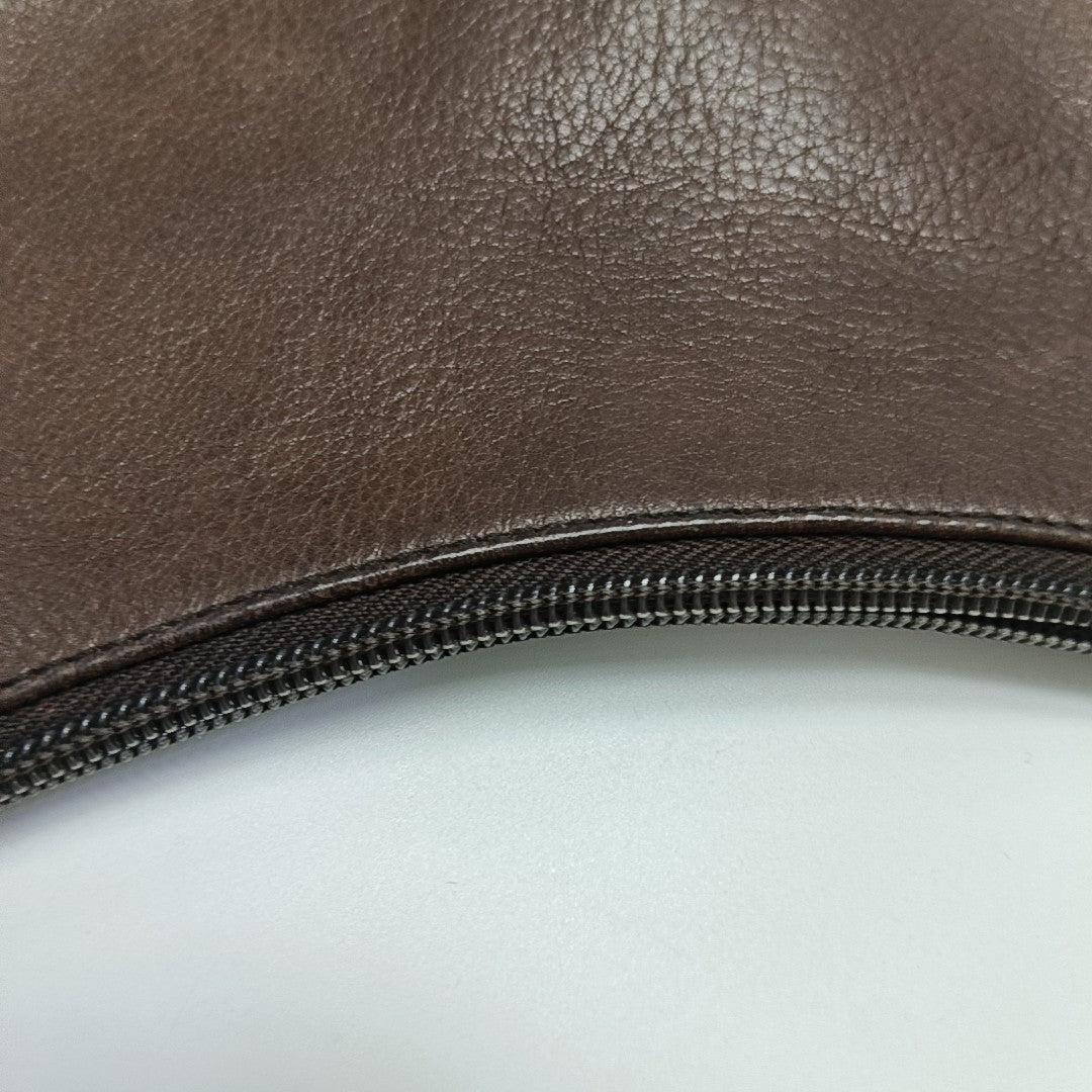 Calfskin Shoulder Bag Brown