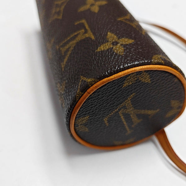 Authenticated pre-owned  PAPILLON Mini Monogram Coated Canvas Brown - Top Handle Bag at Looply