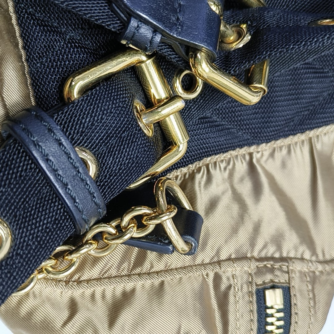 The Rucksack Medium Nylon Gold