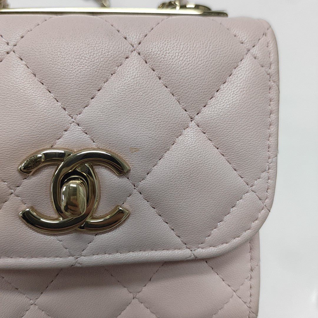 TRENDY CC Quilted Lambskin Pink