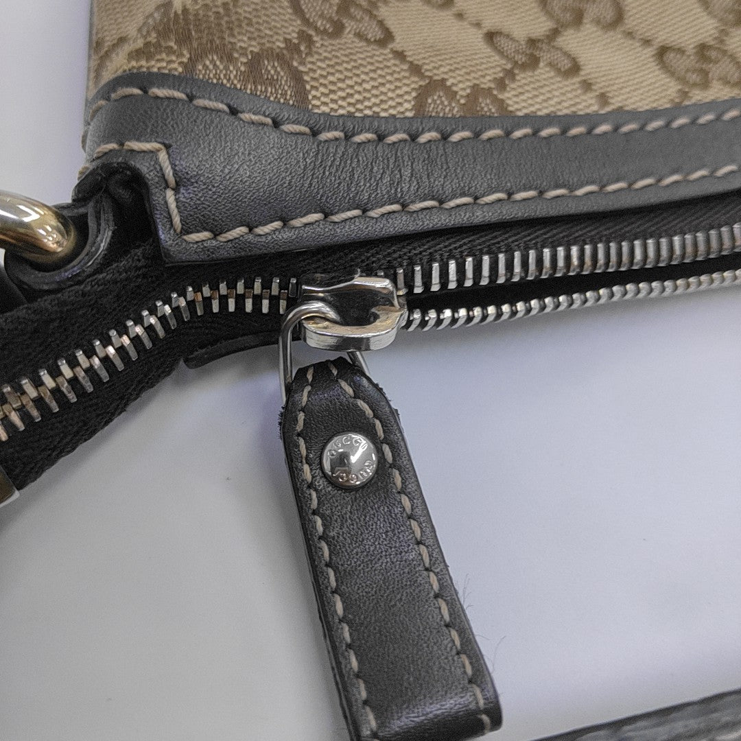 Monogram Canvas Shoulder Bag Beige