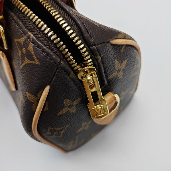 SPEEDY 20 Monogram Coated Canvas Brown