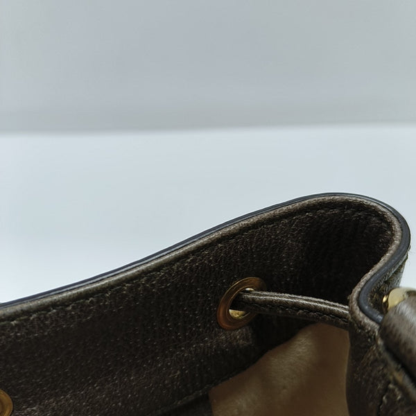 Ophidia Mini Monogram Coated Canvas Beige