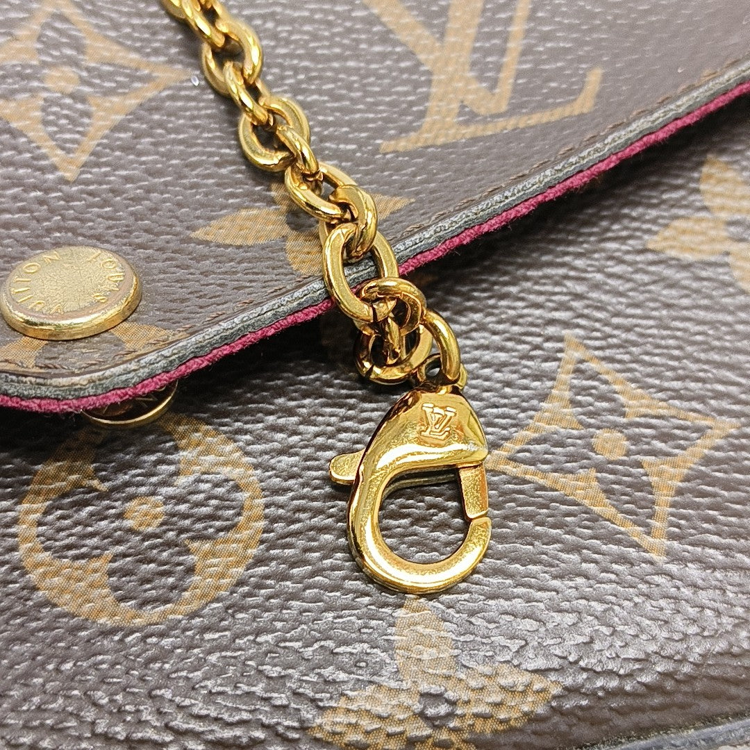 FÉLICIE Monogram Coated Canvas Brown