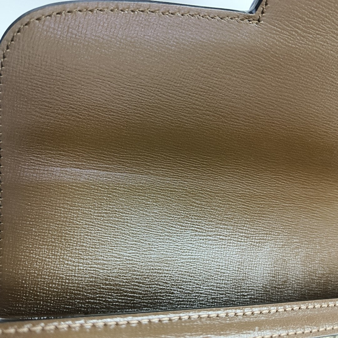 Horsebit 1955 Medium Monogram Coated Canvas Beige