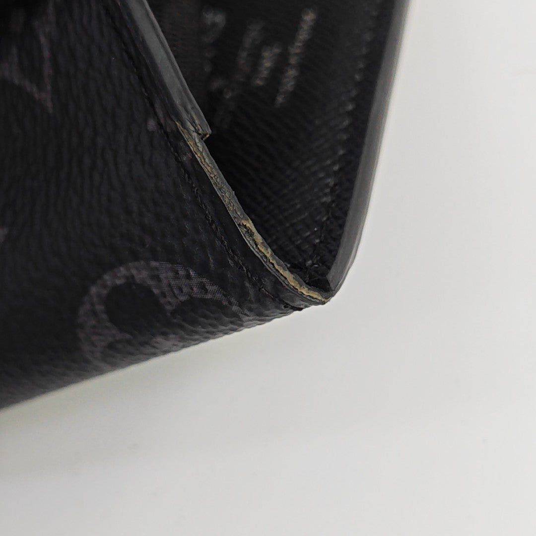 Monogram Coated Canvas Card Holder Gray