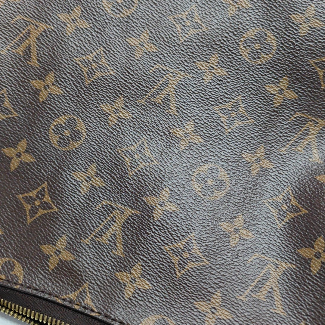 LOOP HOBO Monogram Coated Canvas Brown