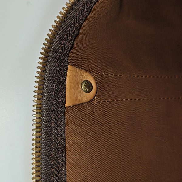 KEEPALL 45 Monogram Coated Canvas Brown