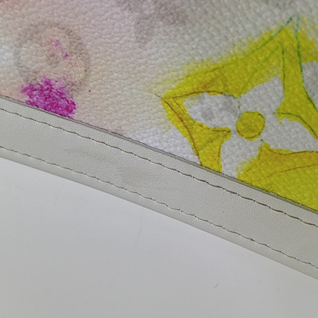 Pochette Voyag MM Monogram Coated Canvas White