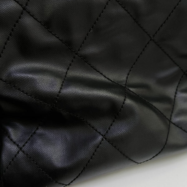 PARIS BIARRITZ Large Quilted Coated Canvas Black