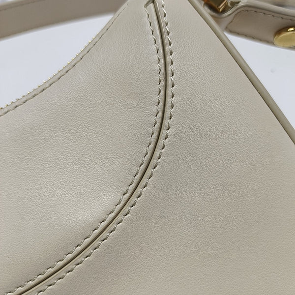 Leather Shoulder Bag White