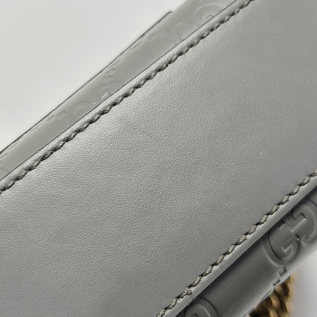 Padlock Small Monogram Calfskin Gray