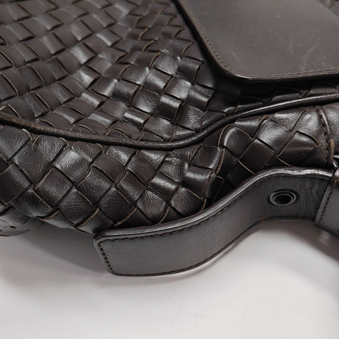 Calfskin Shoulder Bag Brown