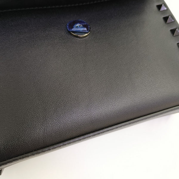 Rockstud Calfskin Black